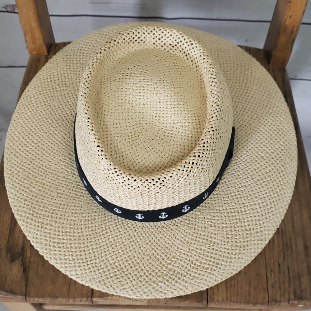 Wembley♡Straw Hat♡Anchor Accent - Picture 2 of 7